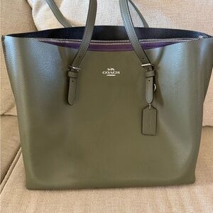 Coach Sage Green Leather Handbag